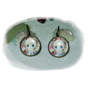 Mayme Angel ( Susy Del Far West ) メイミー・エンジェル anime Cabochon Bronze Necklace & Earrings Set